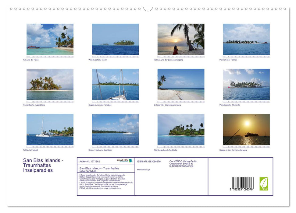 San Blas Islands - Traumhaftes Inselparadies (CALVENDO Premium Wandkalender 2024)