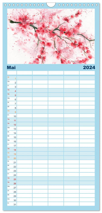 Aquarelles saisonnières (Agenda familial CALVENDO 2024) 