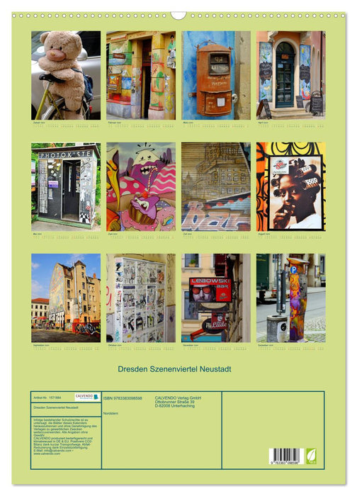 Dresdner Szenenviertel Neustadt (CALVENDO Wandkalender 2024)