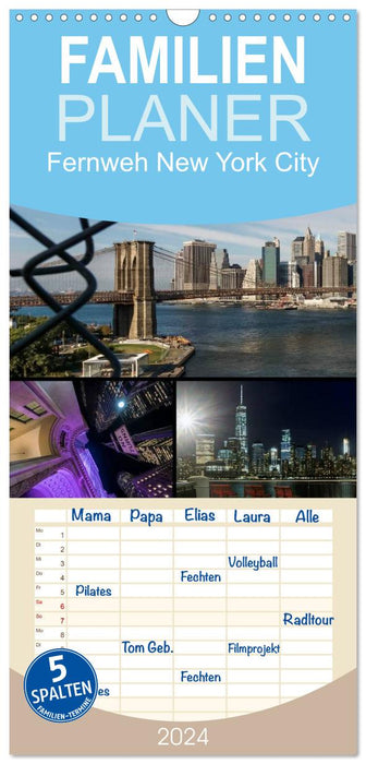 Wanderlust New York City (Agenda familial CALVENDO 2024) 
