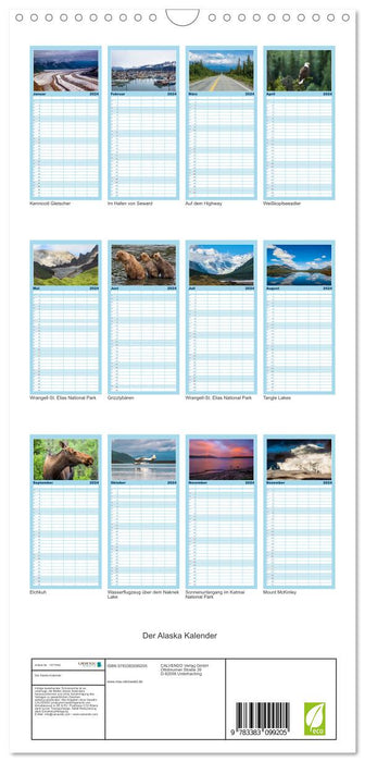 Der Alaska Kalender (CALVENDO Familienplaner 2024)