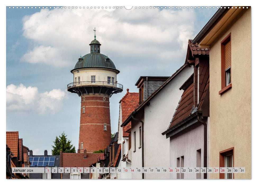 Mannheim - Stadt der Wassertürme (CALVENDO Premium Wandkalender 2024)