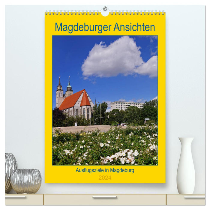 Magdeburger Ansichten (CALVENDO Premium Wandkalender 2024)
