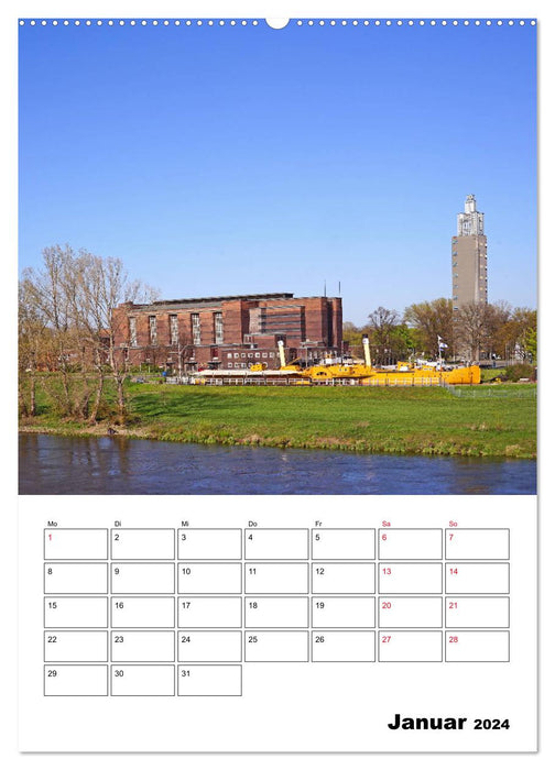 Magdeburger Ansichten (CALVENDO Premium Wandkalender 2024)