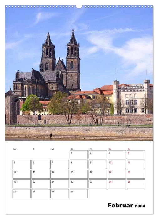Magdeburger Ansichten (CALVENDO Premium Wandkalender 2024)