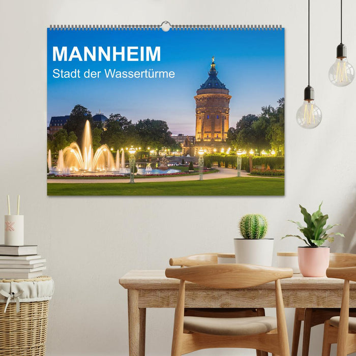 Mannheim - Stadt der Wassertürme (CALVENDO Wandkalender 2024)
