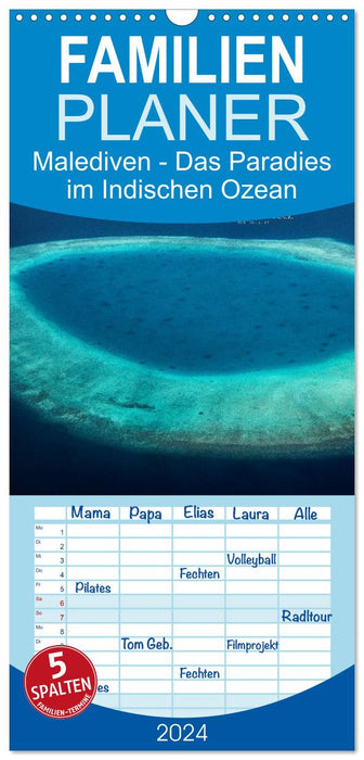 Malediven – Das Paradies im Indischen Ozean III (CALVENDO Familienplaner 2024)