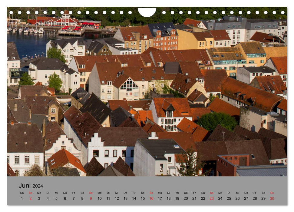 Dächer von Flensburg (CALVENDO Wandkalender 2024)