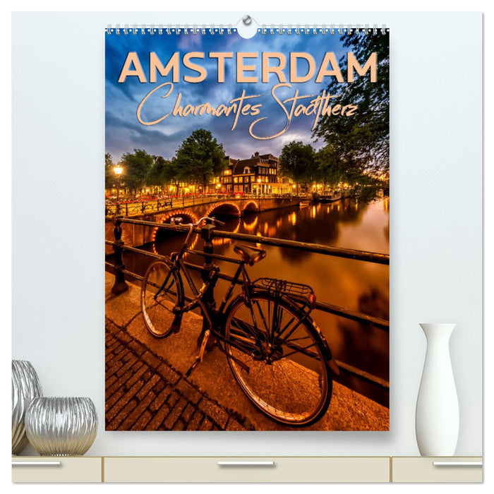 AMSTERDAM Charmantes Stadtherz (CALVENDO Premium Wandkalender 2024)