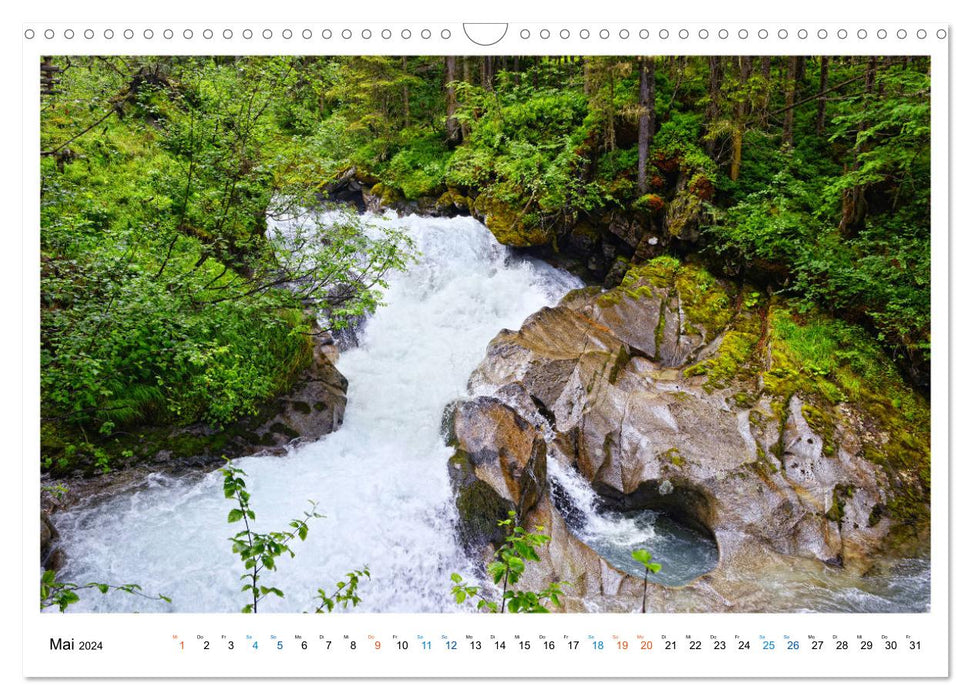 Naturraum Hohe Tauern - Gipfel, Bergwiesen und Gletscherwasser (CALVENDO Wandkalender 2024)