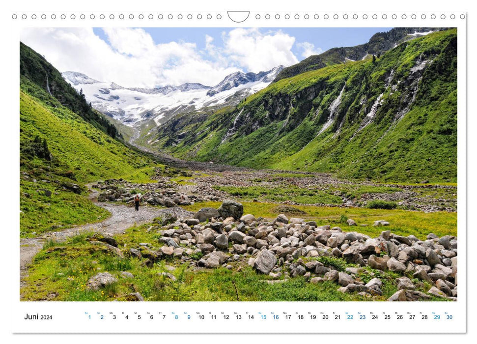 Naturraum Hohe Tauern - Gipfel, Bergwiesen und Gletscherwasser (CALVENDO Wandkalender 2024)