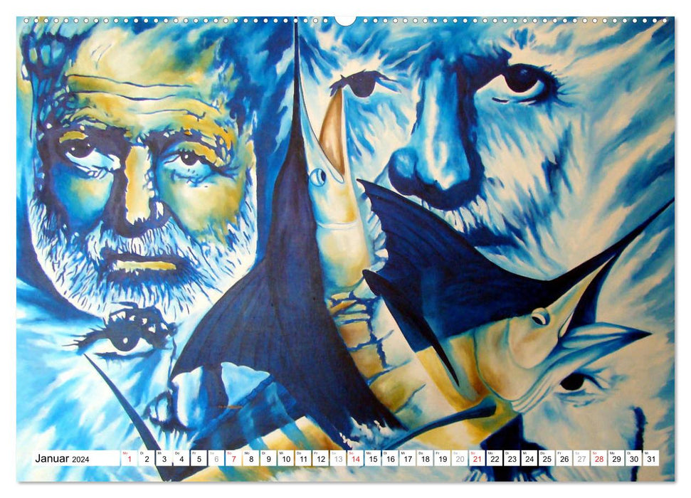 Hemingways Havanna - Ein Dichter und seine Stadt (CALVENDO Wandkalender 2024)