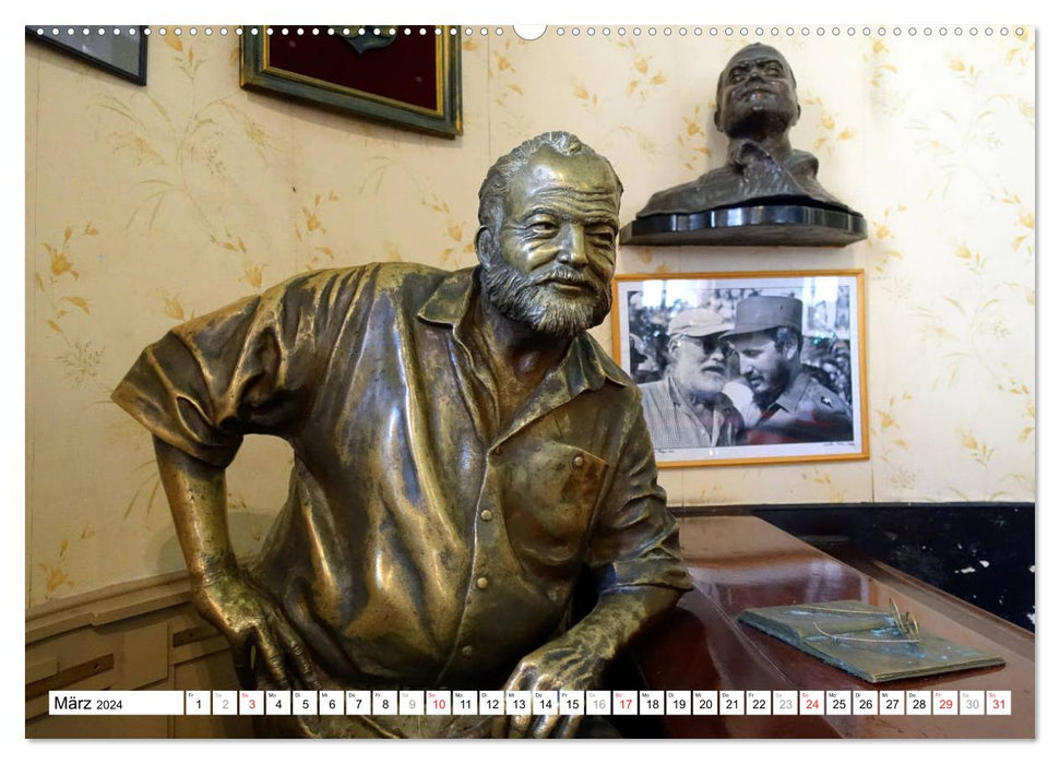 Hemingways Havanna - Ein Dichter und seine Stadt (CALVENDO Wandkalender 2024)
