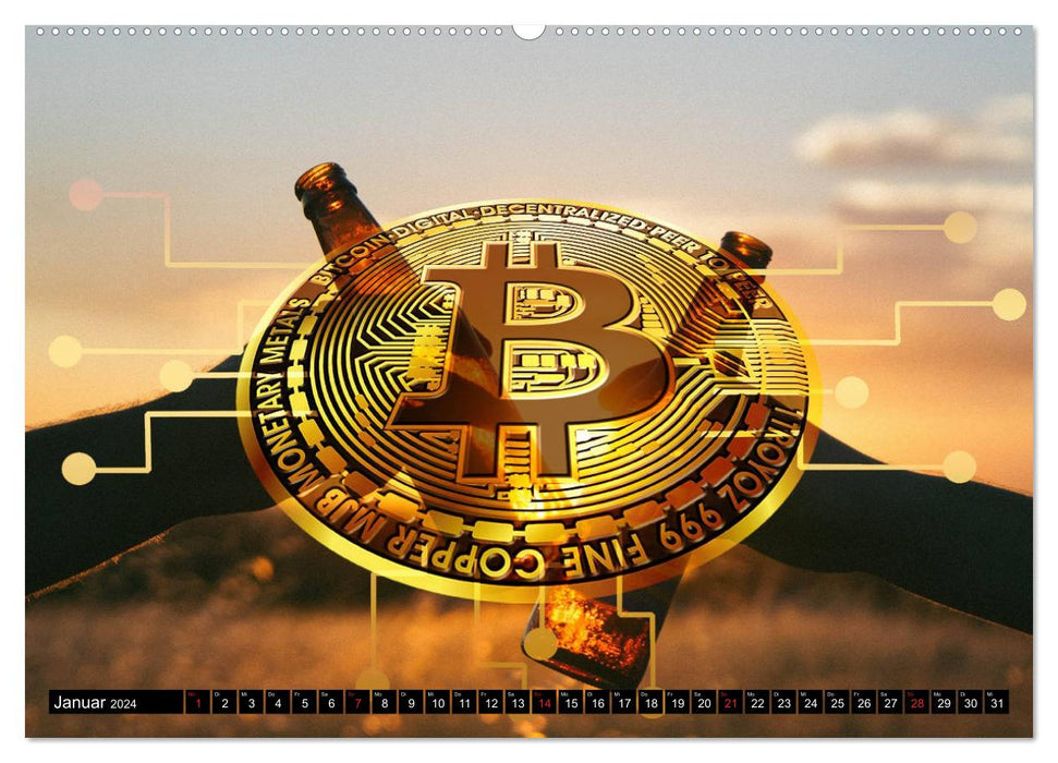 Bitcoins (CALVENDO Premium Wandkalender 2024)