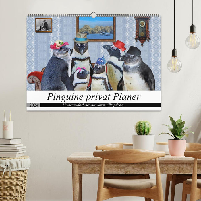 Pinguine privat Planer (CALVENDO Wandkalender 2024)
