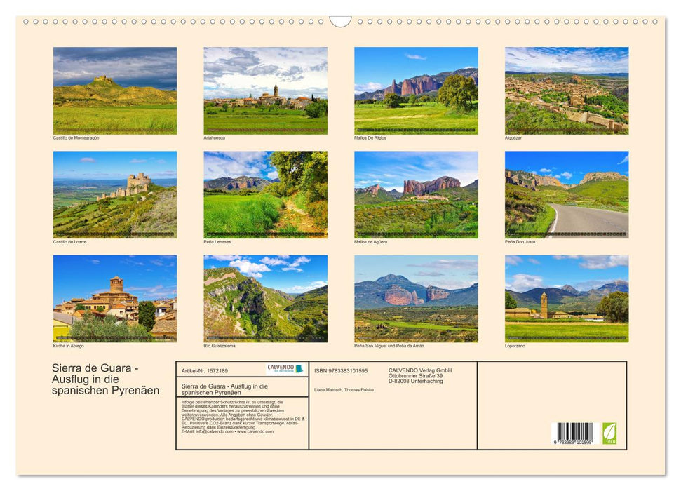 Sierra de Guara - Ausflug in die spanischen Pyrenäen (CALVENDO Wandkalender 2024)