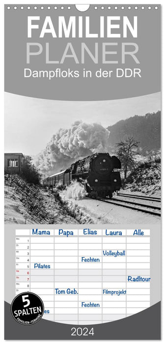 Locomotives à vapeur en RDA (Planificateur familial CALVENDO 2024) 