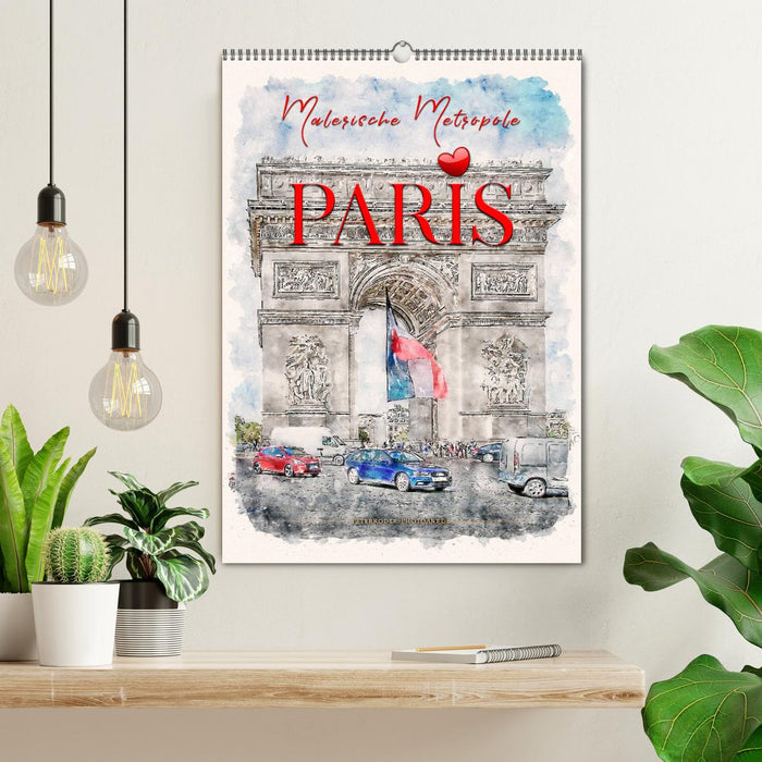 Paris - malerische Metropole (CALVENDO Wandkalender 2024)
