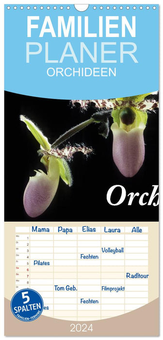 Orchideen 2024 (CALVENDO Familienplaner 2024)