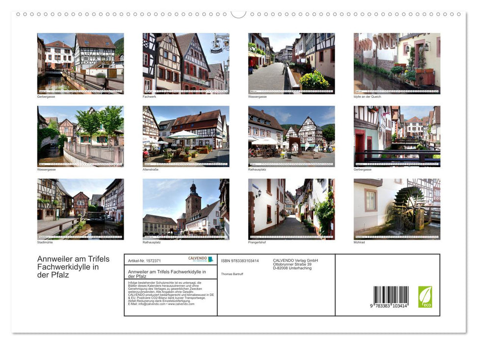Annweiler am Trifels - Fachwerkidylle in der Pfalz (CALVENDO Premium Wandkalender 2024)