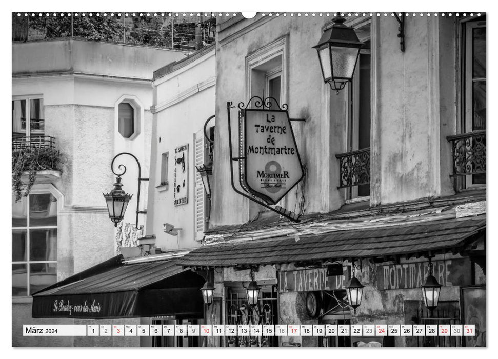 PARIS Monochrome Impressionen (CALVENDO Wandkalender 2024)