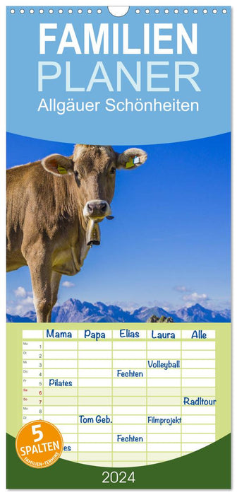 Allgäuer Schönheiten Allgäu - Land der Kühe (CALVENDO Familienplaner 2024)