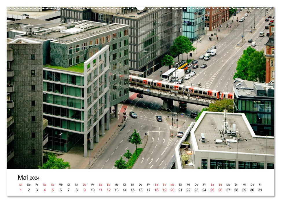 Hamburg - facettenreiche Metropole (CALVENDO Premium Wandkalender 2024)