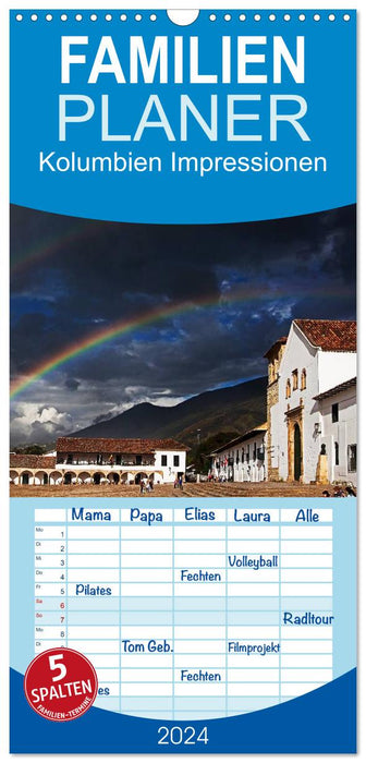 Kolumbien Impressionen (CALVENDO Familienplaner 2024)