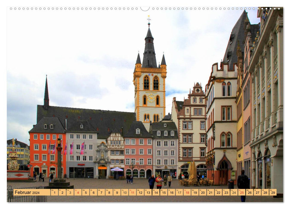 Trier - An der wunderschönen Mosel gelegen (CALVENDO Wandkalender 2024)