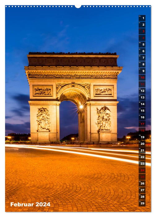 PARIS Stadtspaziergang (CALVENDO Wandkalender 2024)