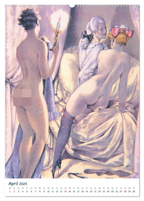 Frivole Malerei 2024. Nackte Tatsachen von Umberto Brunelleschi (CALVENDO Wandkalender 2024)