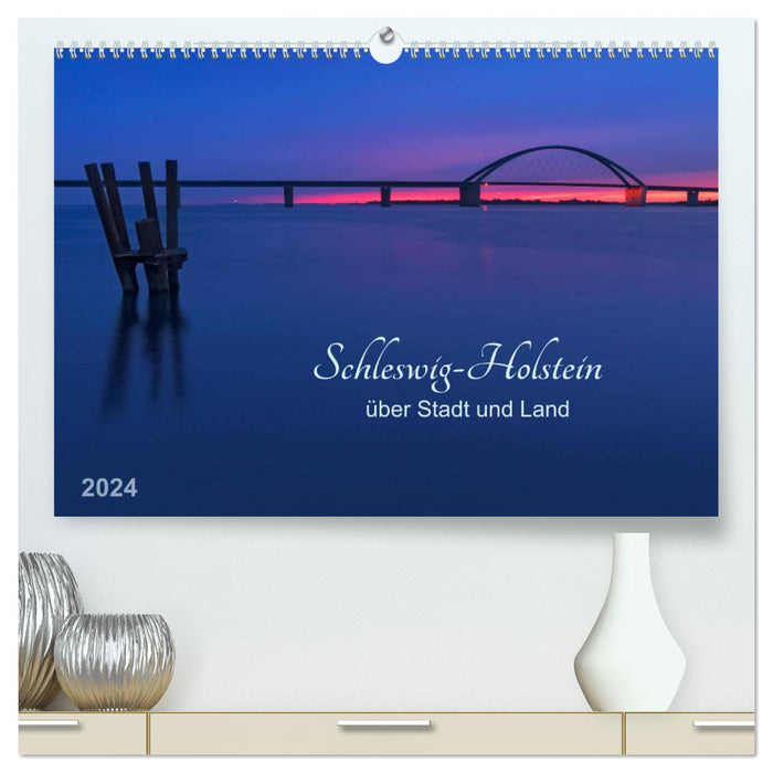 Schleswig-Holstein - über Stadt und Land (CALVENDO Premium Wandkalender 2024)