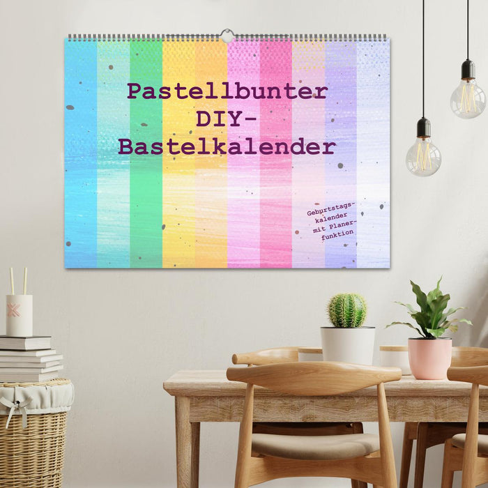 Pastellbunter DIY-Bastelkalender (CALVENDO Wandkalender 2024)