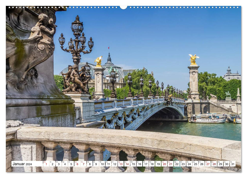PARIS Französisches Flair und Historie (CALVENDO Premium Wandkalender 2024)