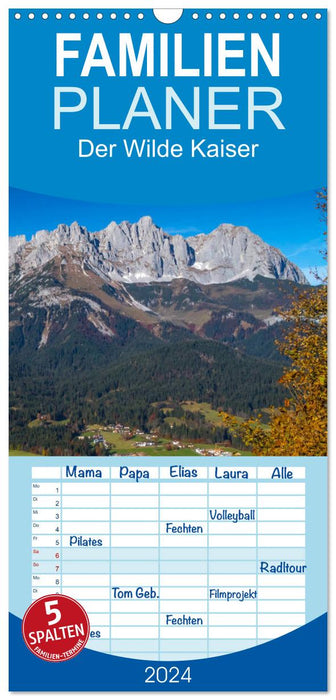 Der Wilde Kaiser, das Kletterparadies bei Kitzbühel (CALVENDO Familienplaner 2024)