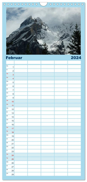 Mondes alpins (Agenda familial CALVENDO 2024) 