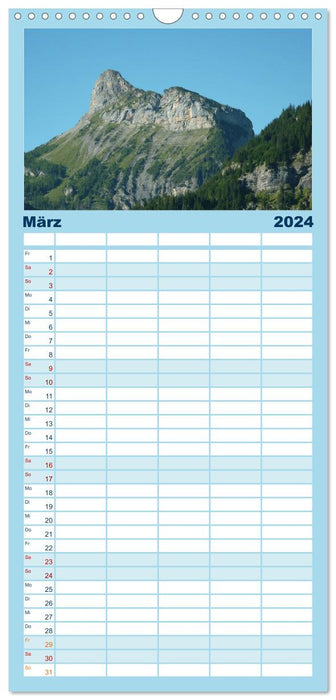Mondes alpins (Agenda familial CALVENDO 2024) 