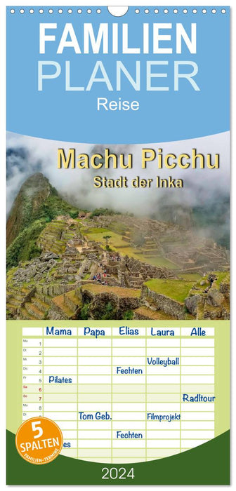 Machu Picchu - Cité des Incas (Agenda familial CALVENDO 2024) 