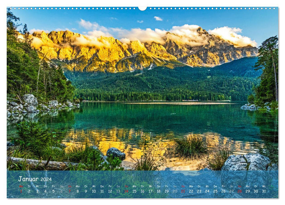 Naturparadies Zugspitzarena (CALVENDO Premium Wandkalender 2024)