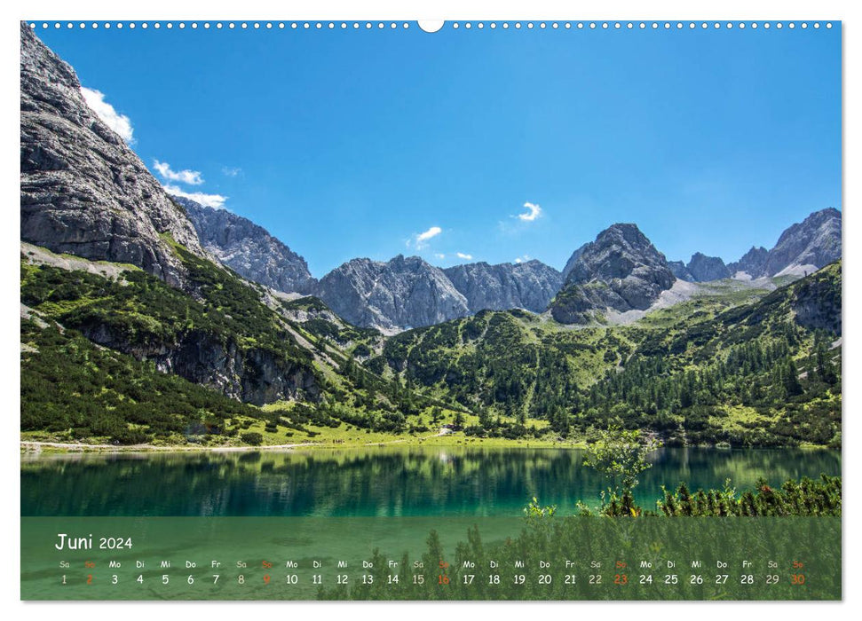 Naturparadies Zugspitzarena (CALVENDO Premium Wall Calendar 2024) 