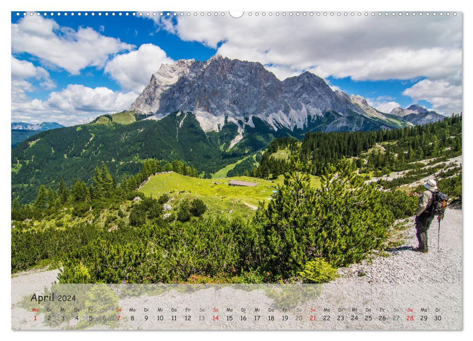 Paradis naturel Zugspitzarena (calendrier mural CALVENDO 2024) 