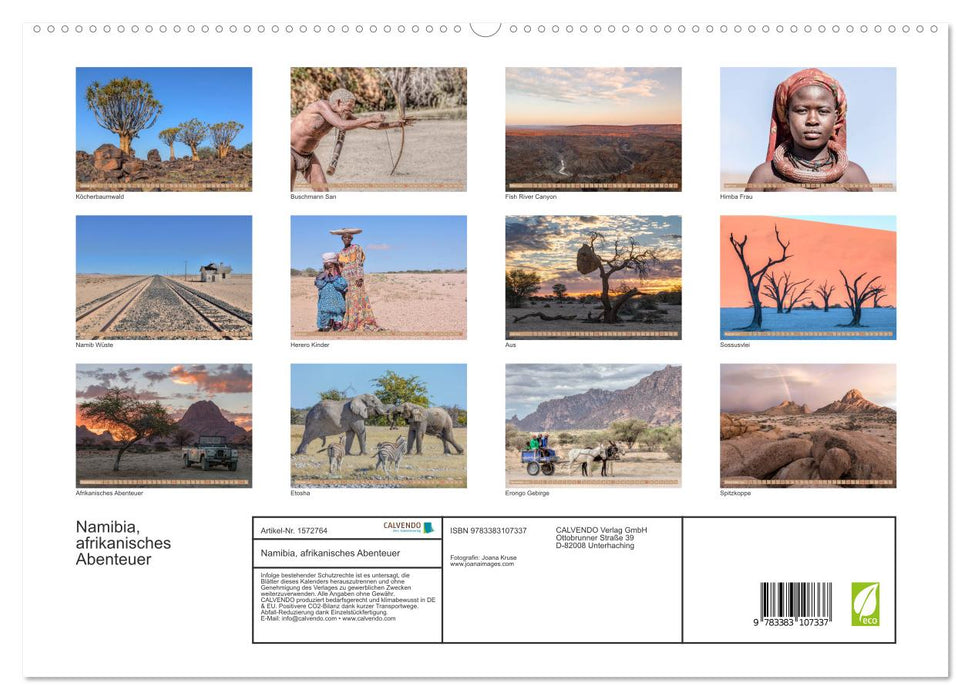Namibia, African adventure (CALVENDO Premium Wall Calendar 2024) 