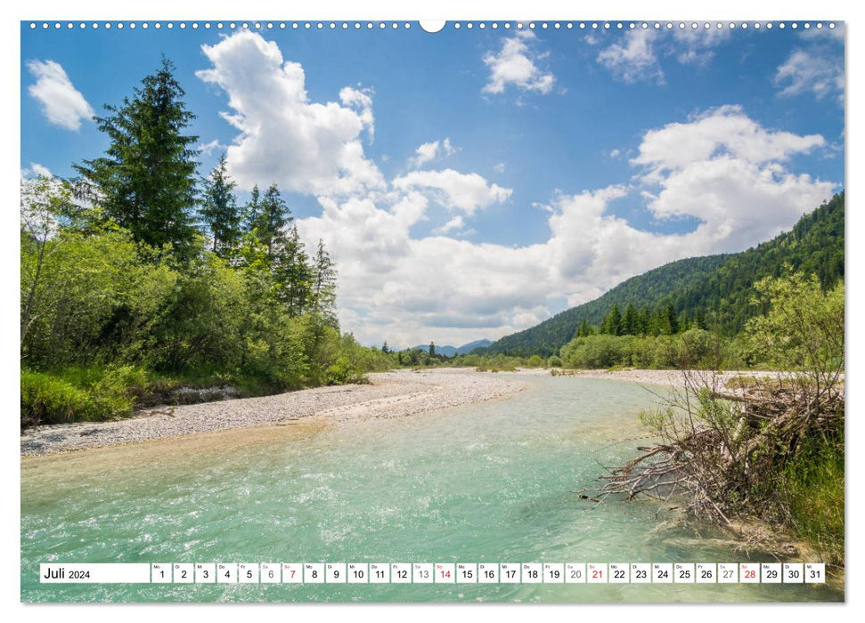 Un été dans les Alpes bavaroises (Calendrier mural CALVENDO Premium 2024) 