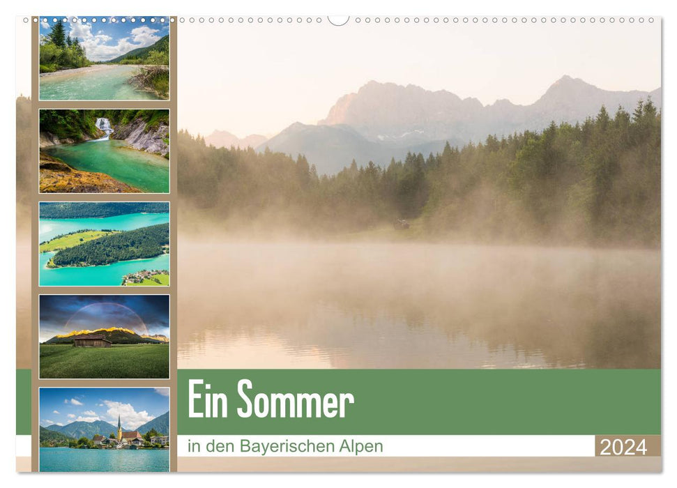 Ein Sommer in den Bayerischen Alpen (CALVENDO Wandkalender 2024)