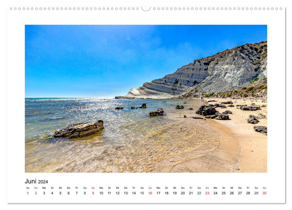 Sicily - From Palermo to Syracuse (CALVENDO Premium Wall Calendar 2024) 