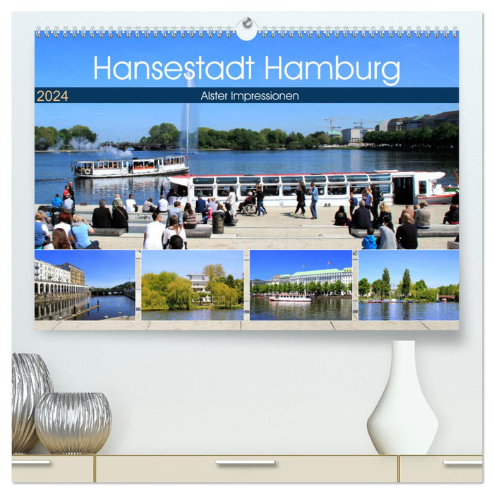 Hanseatic City of Hamburg - Alster Impressions (CALVENDO Premium Wall Calendar 2024) 