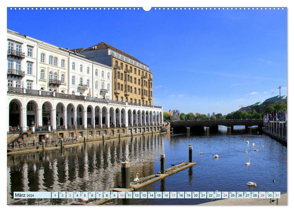 Hanseatic City of Hamburg - Alster Impressions (CALVENDO Premium Wall Calendar 2024) 