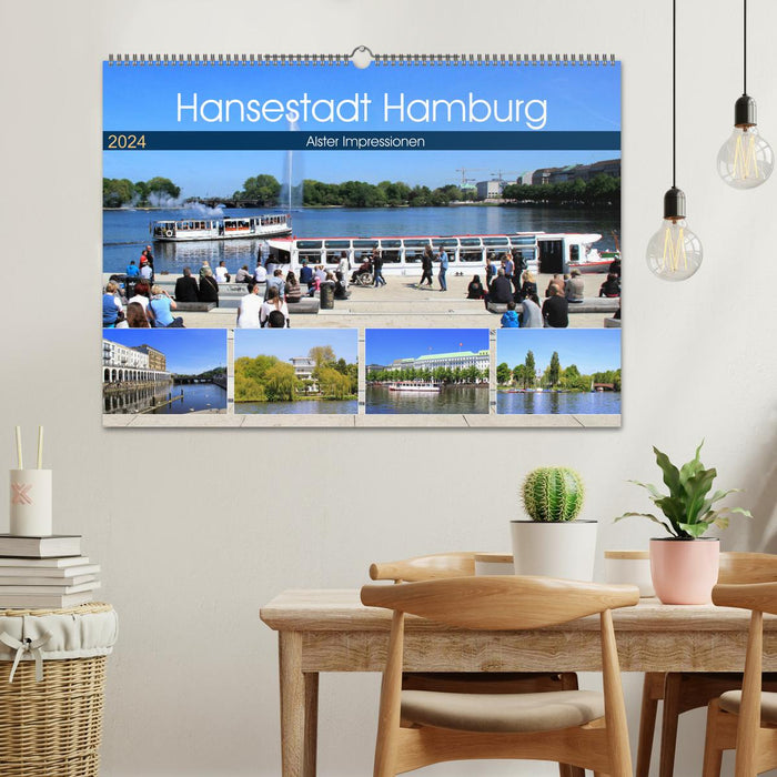 Hansestadt Hamburg - Alster Impressionen (CALVENDO Wandkalender 2024)