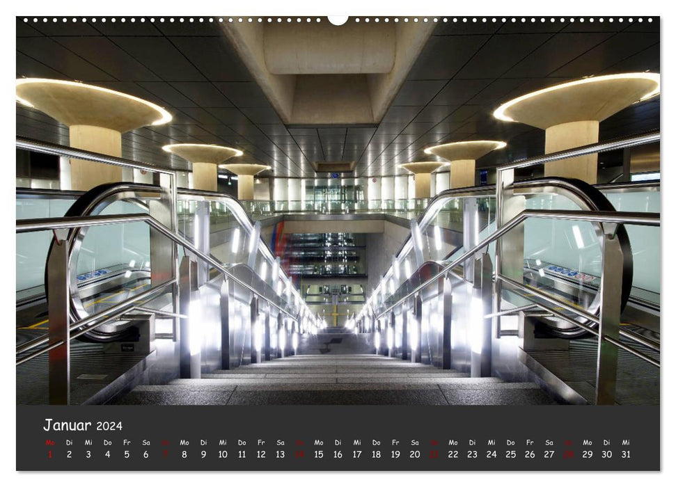 U-Bahn-Stationen des Westens (CALVENDO Wandkalender 2024)