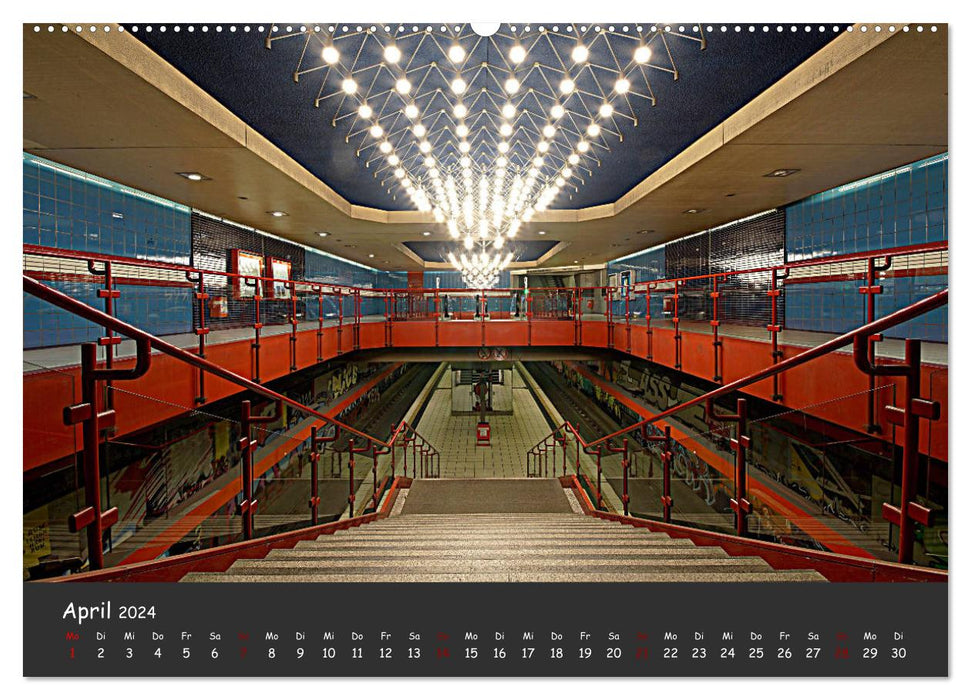 U-Bahn-Stationen des Westens (CALVENDO Wandkalender 2024)